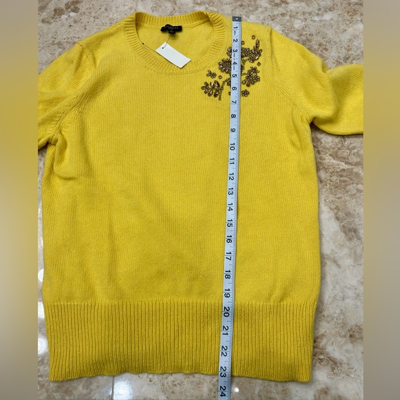 Talbots Yellow with Rhinestones Sweater. Size PM. NWT - Picture 6 of 9